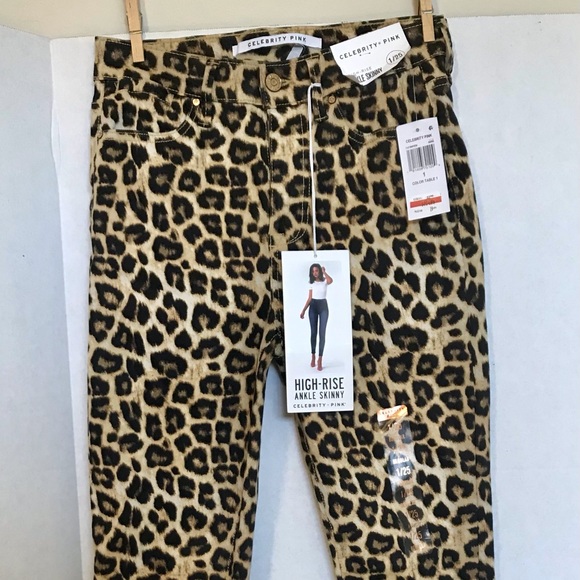 Leopard Print Skinny Jeans Size 1 - Picture 1 of 8